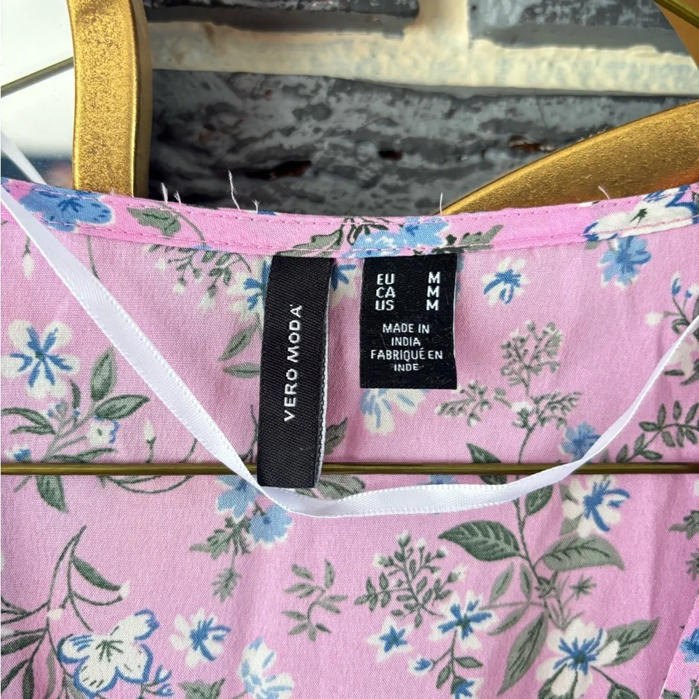 Vero Moda Pink Floral Mini Dress - Picture 6 of 7